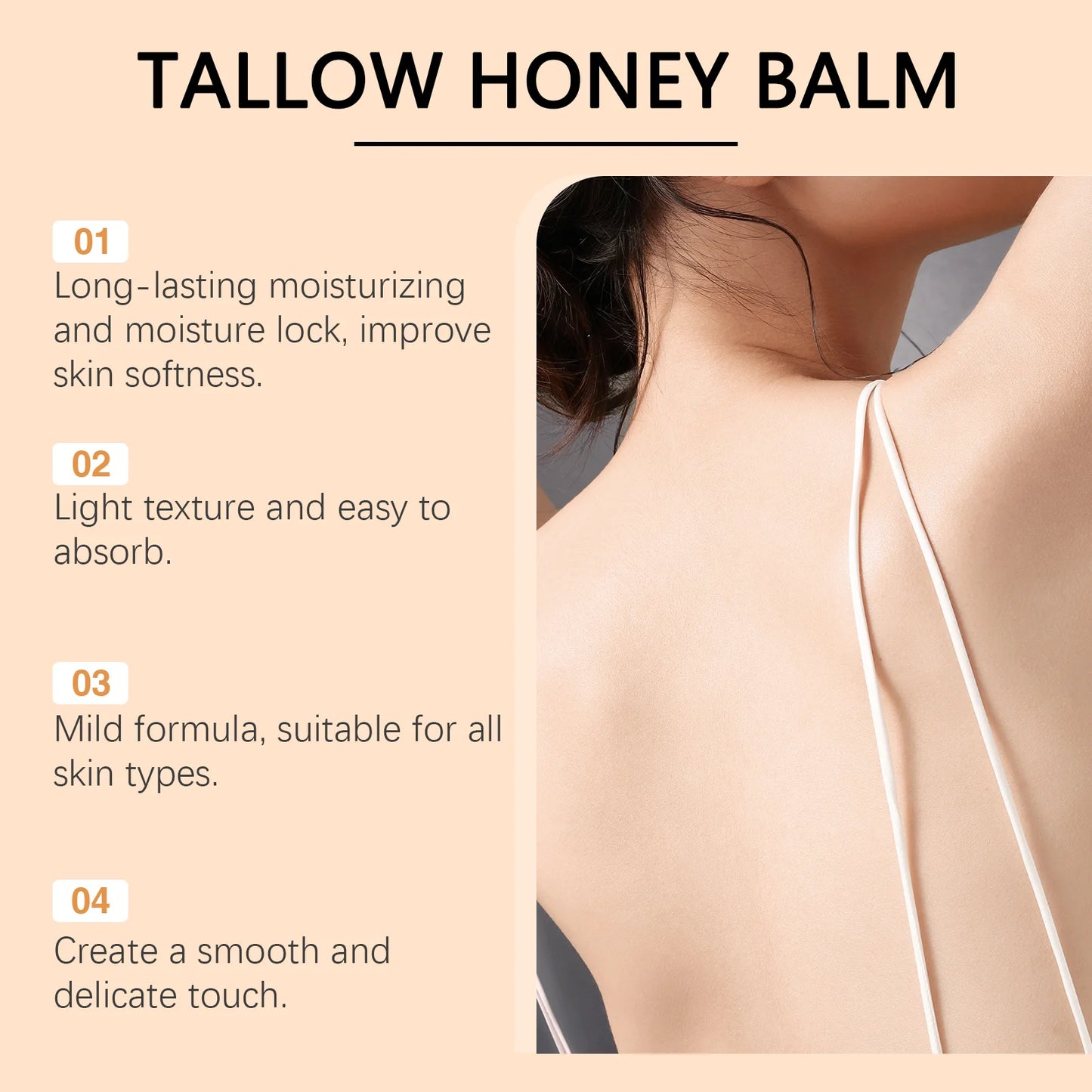 Beef Tallow Face Cream Improve Dry Dullness Lift Facial Brightening Skin Care Products Smooth Fine Lines Moisturizing Body Cream