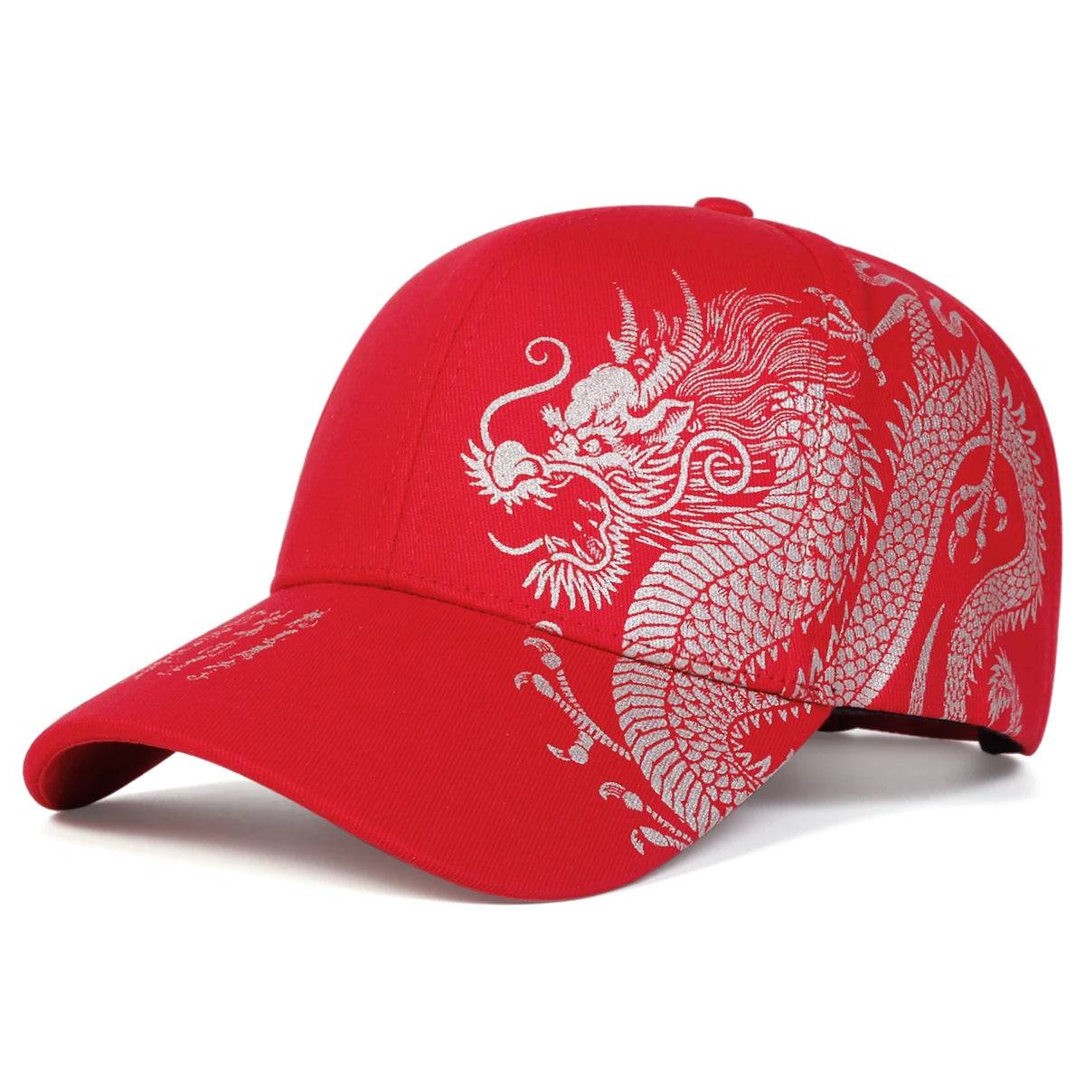 Unisex Golden Dragon Printing Snapback Baseball Caps Spring and Autumn Outdoor Adjustable Casual Hats Sunscreen Hat