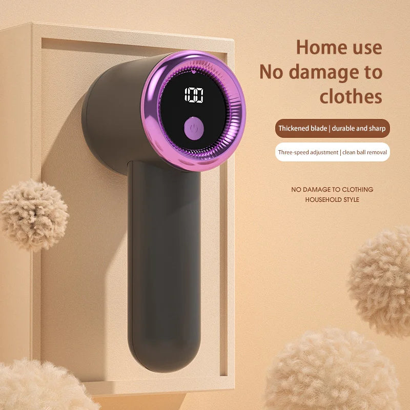 Electric Hair Remover Fabric Shaver Digital Display Portable Cordless Usb Rechargeable For Socks Sweater Sofa Quick Lint Trimmer