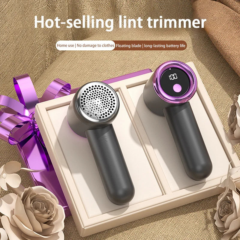 Electric Hair Remover Fabric Shaver Digital Display Portable Cordless Usb Rechargeable For Socks Sweater Sofa Quick Lint Trimmer