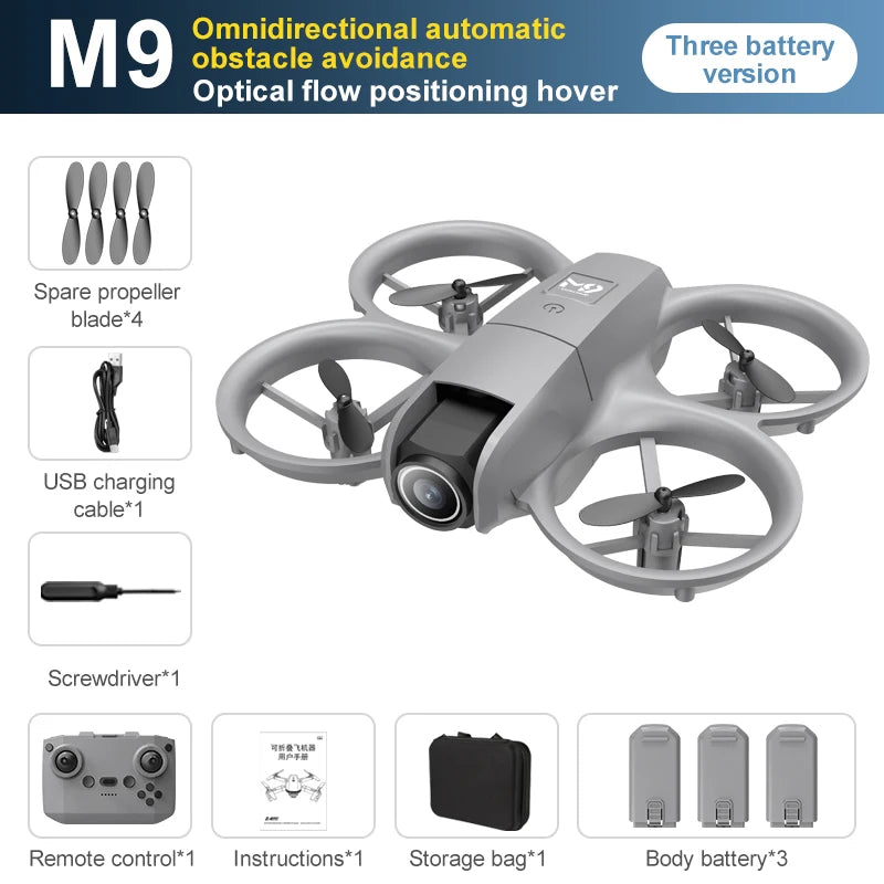Remote-controlled drone, high-definition dual camera, intelligent positioning, 2.4-inch display screen, multiple operations
