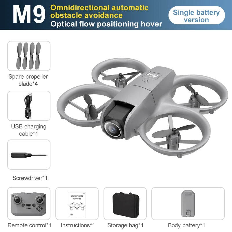Remote-controlled drone, high-definition dual camera, intelligent positioning, 2.4-inch display screen, multiple operations