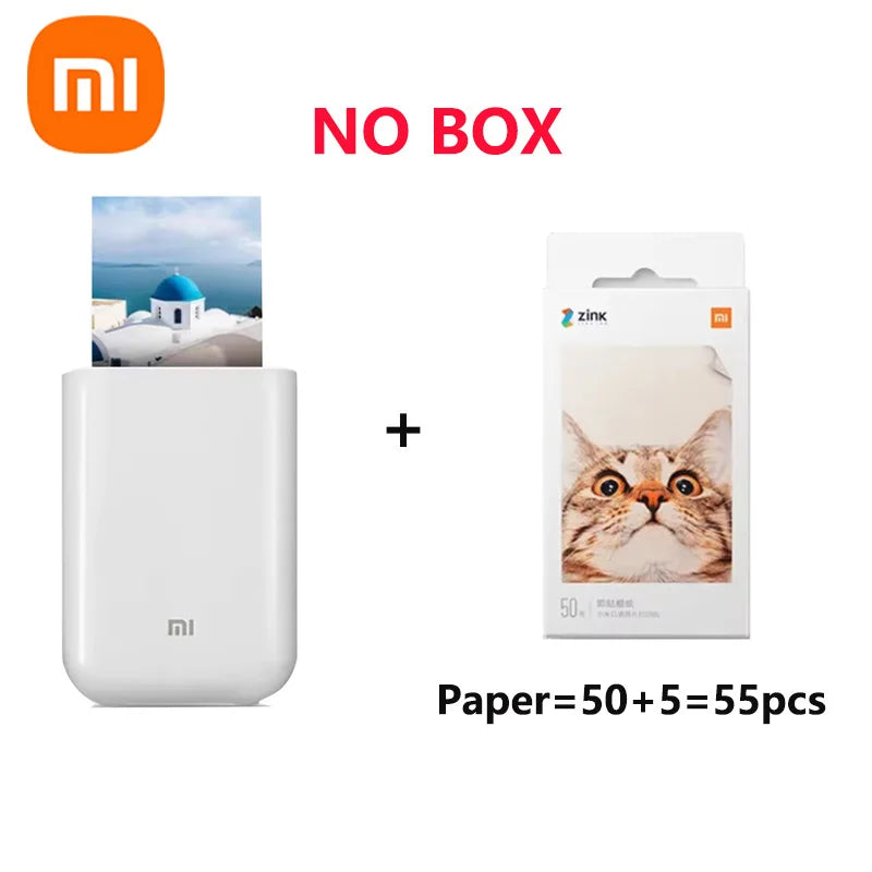 Original Xiaomi Mini Photo Printer/Print Photo Paper Inkless Technology Multifunctional AR Video Printing Bluetooth Portable