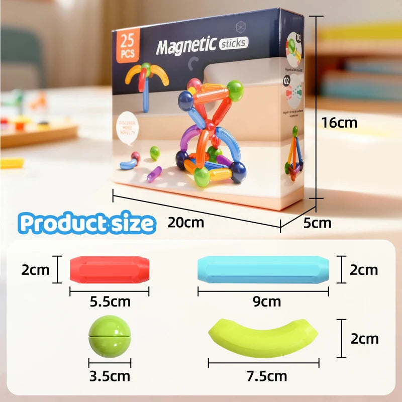Magnetic Sticks for Kids Magnetic Constructor Blocks Set Magnet Stick Building Blocks Toys Children Montessori Educational Toys