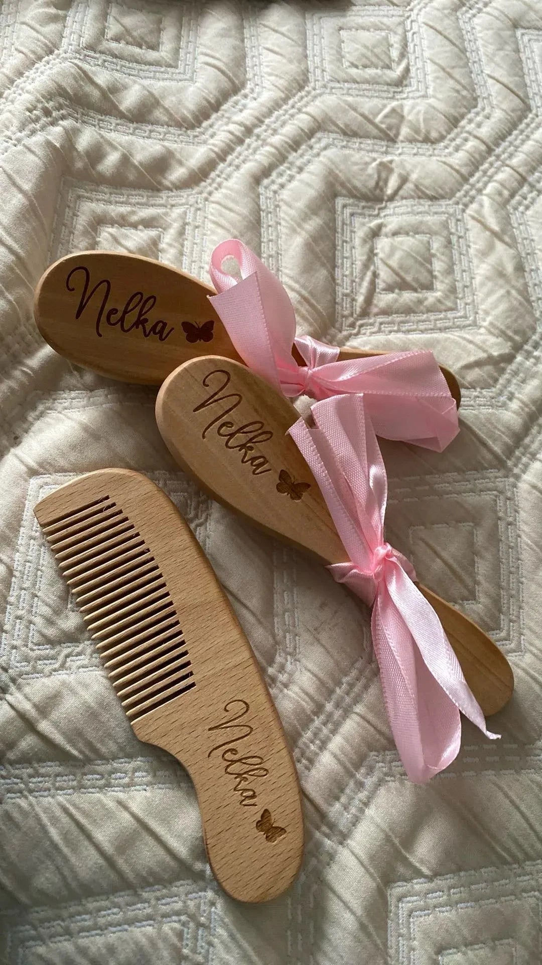 Personalized Hairbrushes Engrave Infant Name Wooden Newborn Hair Comb Gifts Birthday Present Christmas Present