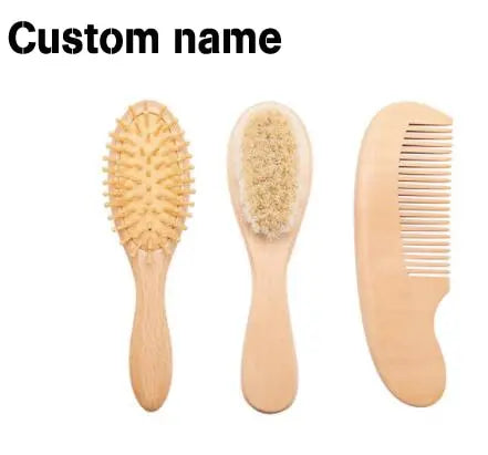 Personalized Hairbrushes Engrave Infant Name Wooden Newborn Hair Comb Gifts Birthday Present Christmas Present