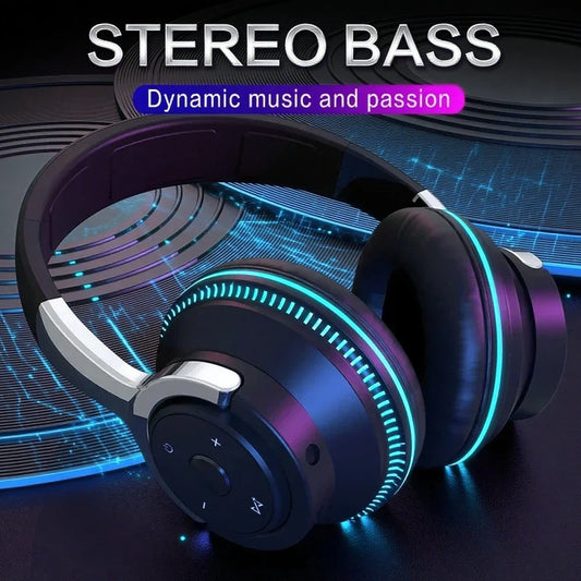 Wireless Bluetooth Headphones Hi-Res Audio Over The Earphone Bluetooth 5.3 Wired Dual-mode Headset with Microphone AUX Cable
