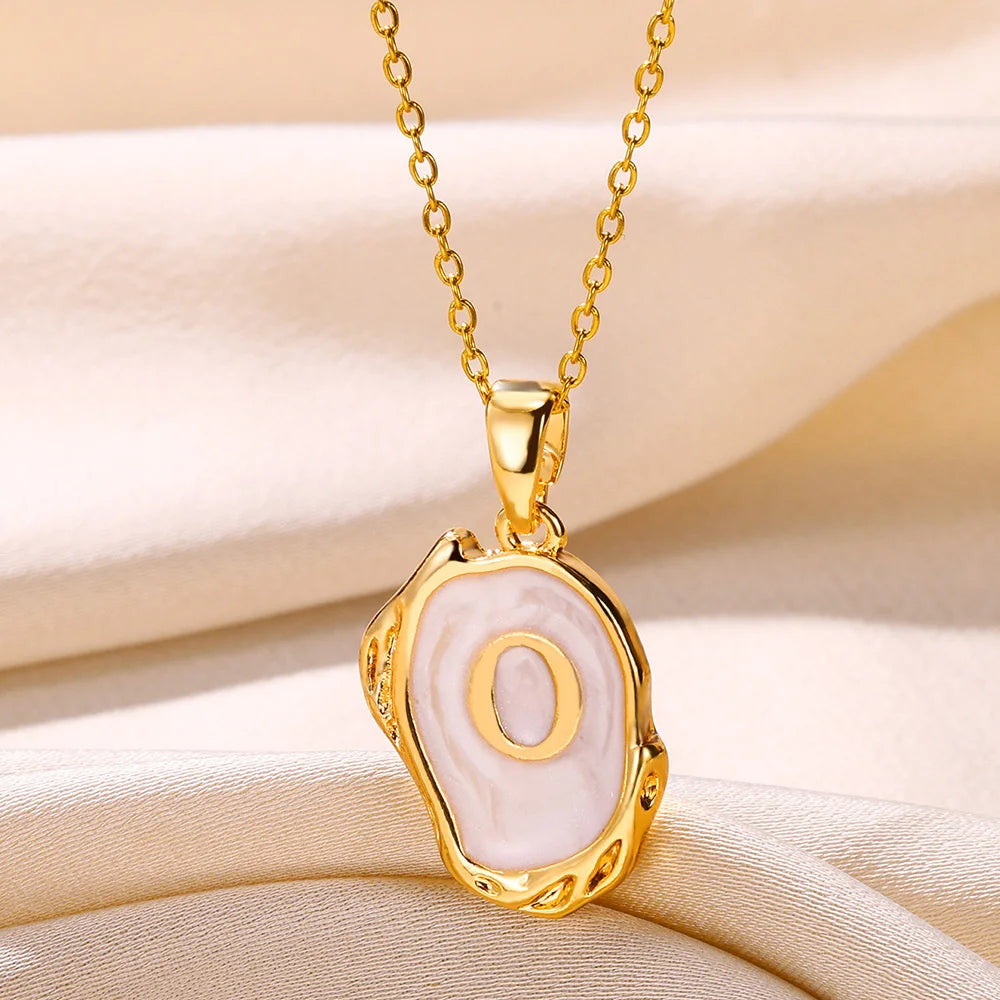 Y2K 26 Letter Pendant Necklaces for Women Alphabet A-Z Initials Sweet Cool Girl Punk Necklace Aesthetic Stainless Steels Jewelry