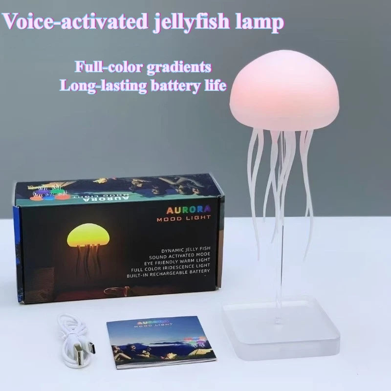 The New Light Is Full Color Gradient and Long-lasting, and The Voice-controlled Jellyfish Lamp Atmosphere