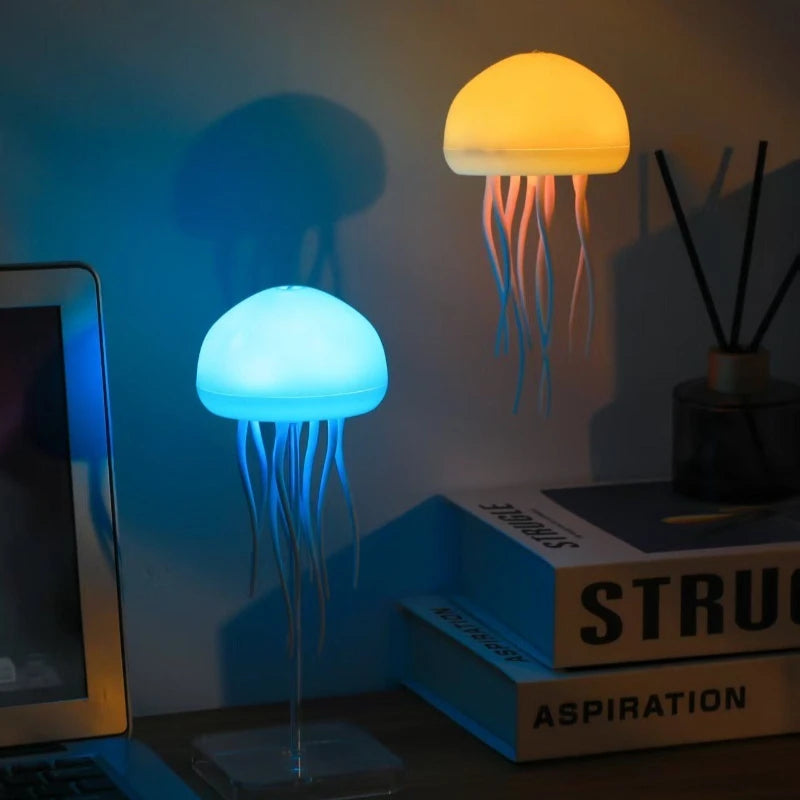 The New Light Is Full Color Gradient and Long-lasting, and The Voice-controlled Jellyfish Lamp Atmosphere