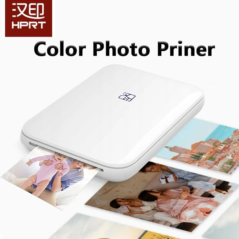 HPRT MT53 Mini Photo Printer Wireless Handheld Pocket Printer Mobile Portable Printing 2x3Inch Self-Adhesive Photo Paper USB