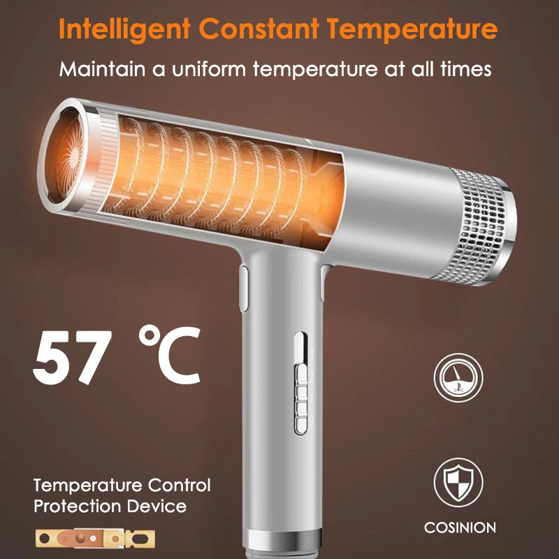 Professional Ionic Hair Dryer with Salon-grade Performance and Anti-static Feature High Power Strong Wind Home Hair Styler Tool