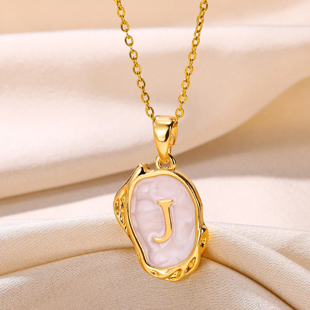 Y2K 26 Letter Pendant Necklaces for Women Alphabet A-Z Initials Sweet Cool Girl Punk Necklace Aesthetic Stainless Steels Jewelry