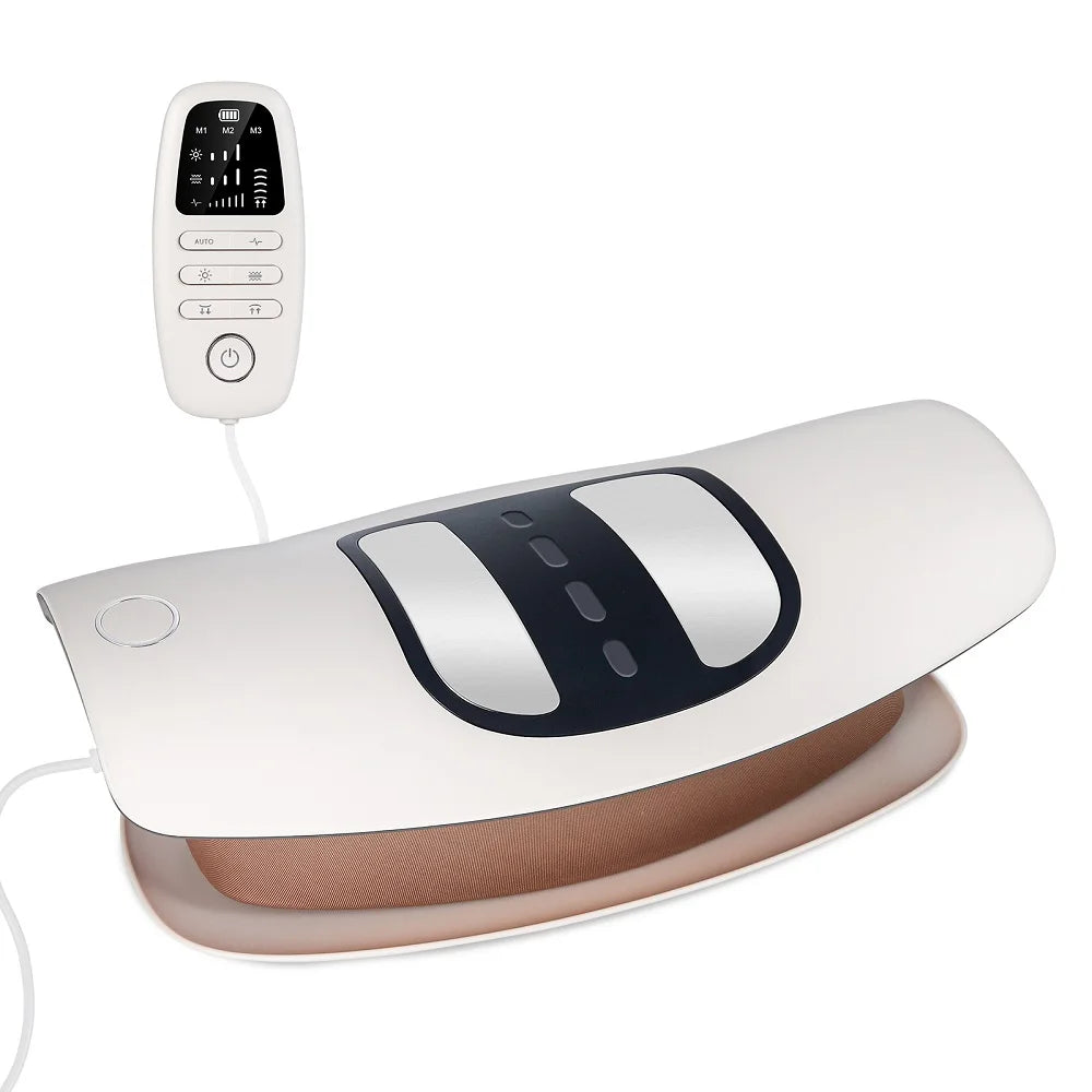 Adjustable Lumbar Traction Massager Electric Back Massage Device Vibration Waist Massager Waist Spine Support Massage Machine Wa